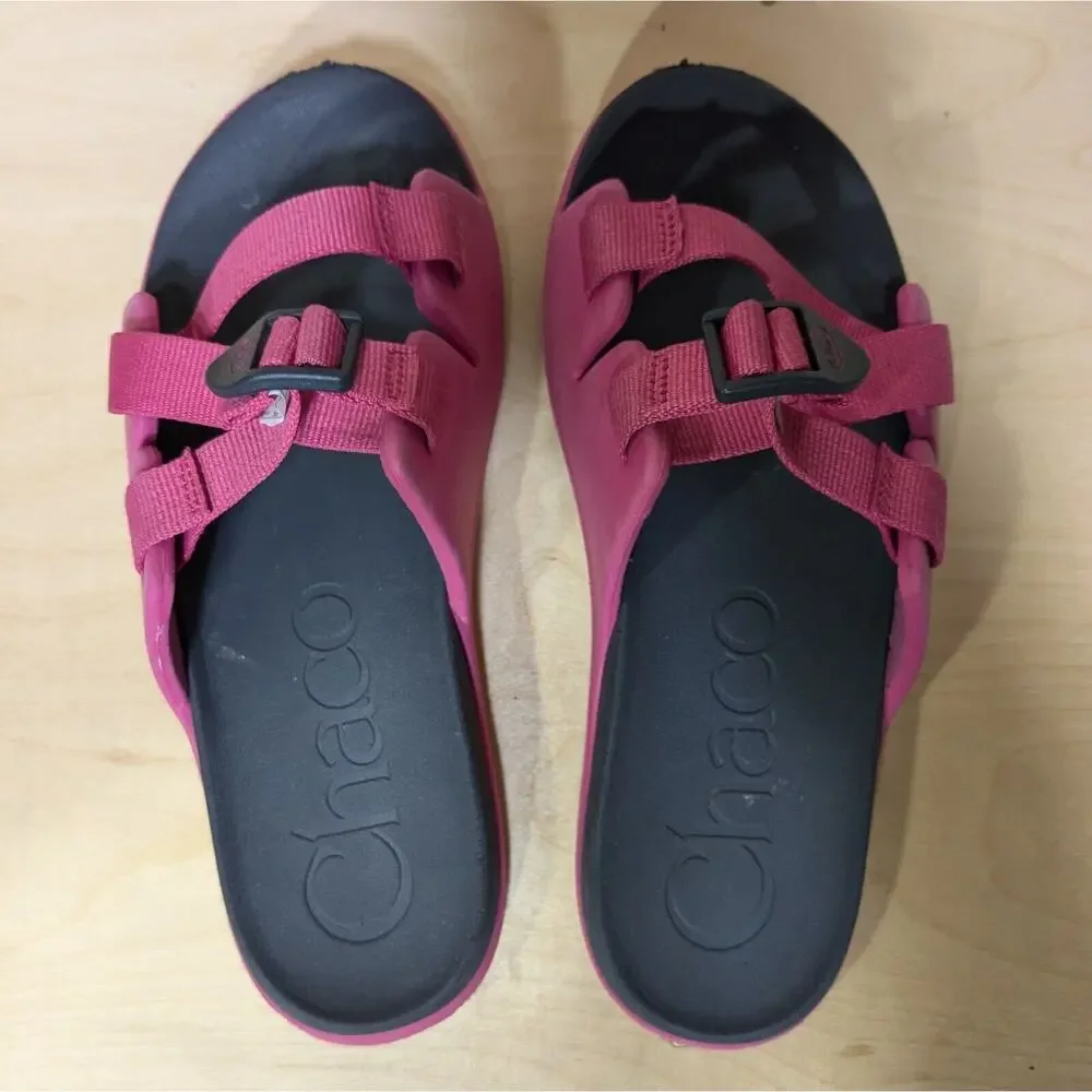 Chaco Chillos Kids Youth Girls Size 6 Sandals Slides Pink Performance Buckle